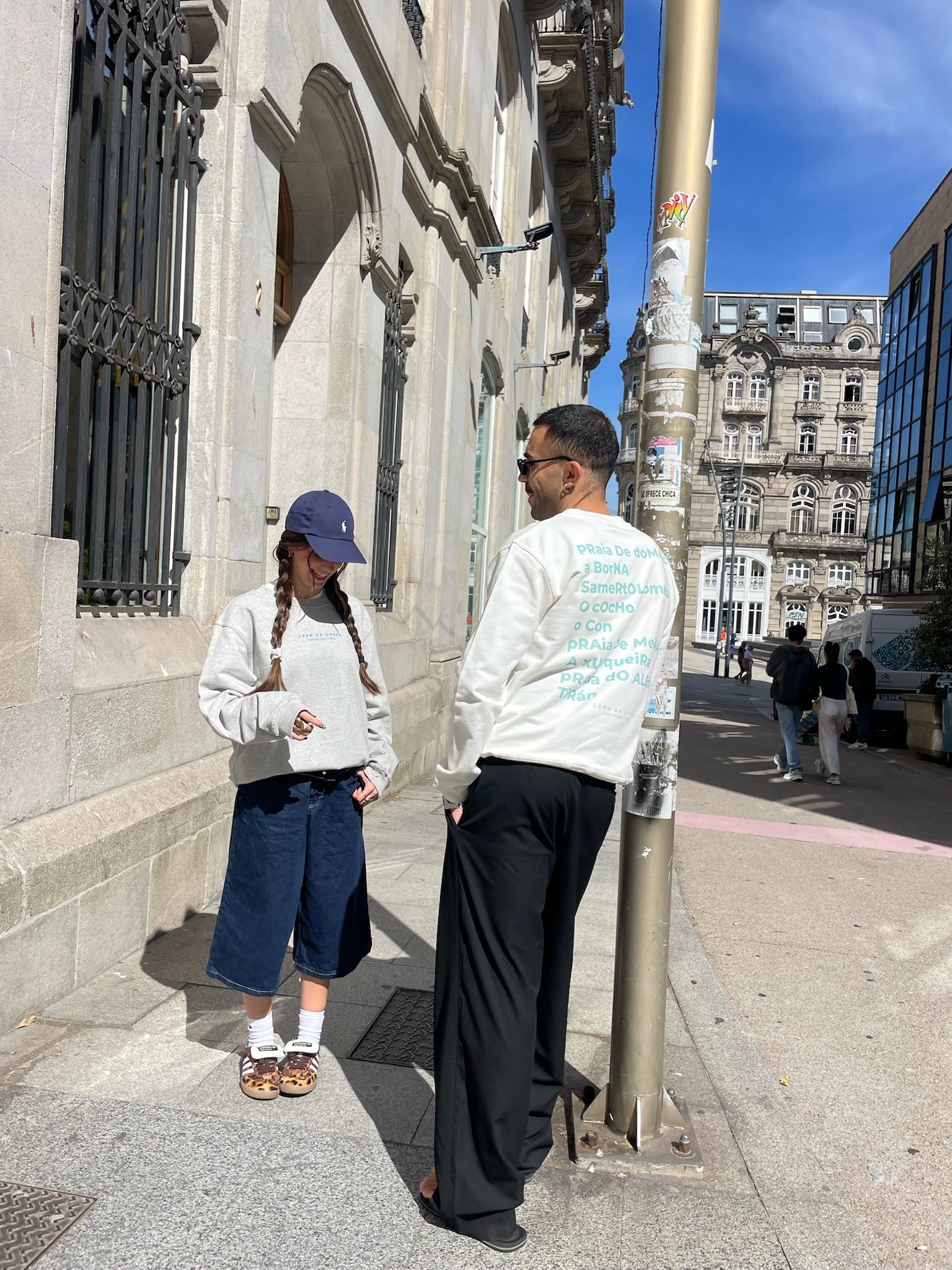 SUDADERA "VILAGARCIA" GRIS/AZUL